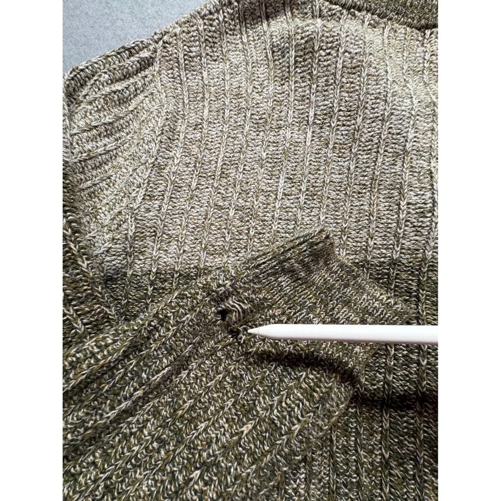 Goodfellow & Co Mens XL Shawl Collar Cardigan Sweater Green Beige Knit